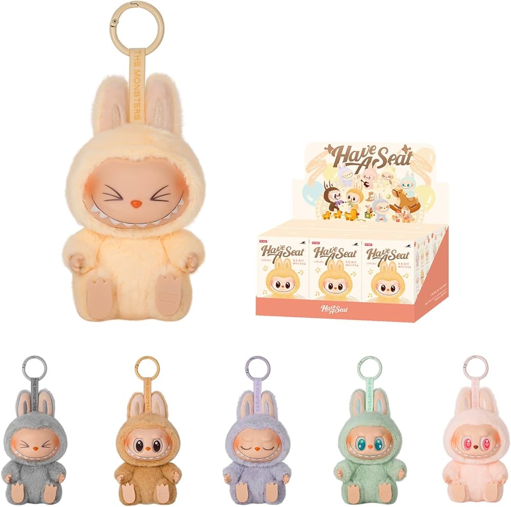 POP MART Have A Seat アソートボックス POP MART The Monsters - Have a Seat Vinyl Plush Blind Box, 6PCs